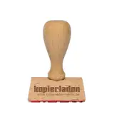 Einzeiliger Holzstempel 40x10 mm mit Wunschtext personalisieren - optional mit Stempelkissen und Tinte - Namensstempel, Wortstempel, Firmenstempel