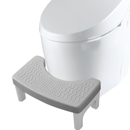 RANJIMA Mobil Toilettenhocker,WC Hocker für Erwachsene,Klappbar Kackhocker Klohocker Tritthocker,Badezimmer Hocker Toilette Schemel,Squatty Kackhocker gegen Hämorrhoiden,Verstopfung,Reizdarm