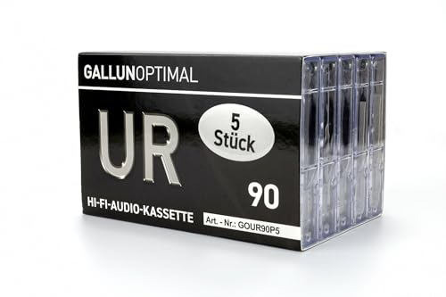 GALLUNOPTIMAL UR90 Audiokassetten 90 min. Leerkassetten 5er Pack - Leerkassetten 90 min