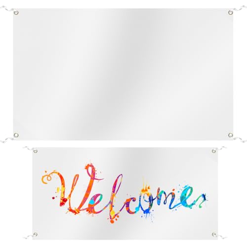 BESPORTBLE 2pcs Plain Weiß Fahnen Polyester Banner Fahnen für Seile für Home Event Decor groß flagge selbst gestalten banner selbst gestalten