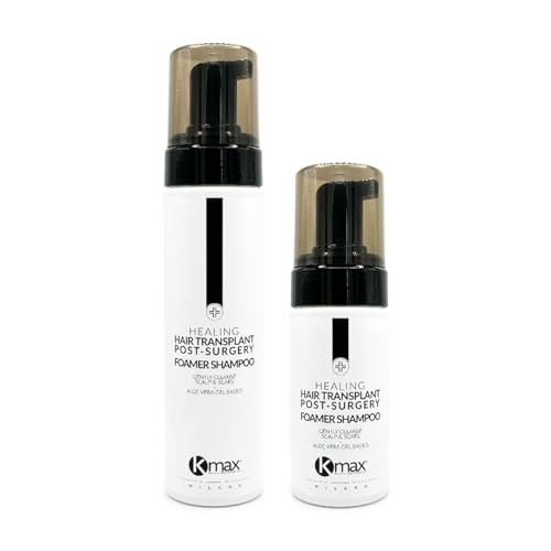Kmax Healing Hair Transplant Post Surgery Foamer Shampoo – Schaumshampoo nach der Haartransplantation, Shampoo für Männer und Frauen, zartes Shampoo, Shampoo für empfindliche Kopfhaut mit beruhigender