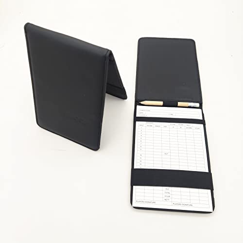 HH-Golf Golf Scorecard Halter/Eleganter Scorekarte Hülle/Score Karte/Scorekartenhalter zum Notieren des Scores auf dem Golfplatz