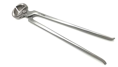 Rhein Instrumente Hufzange für Pferde - Hufschneidezange 35,5 cm aus Carbonstahl- spezielles Messer, um den bestmöglichen Schnitt zu sichern-inkl. Etui