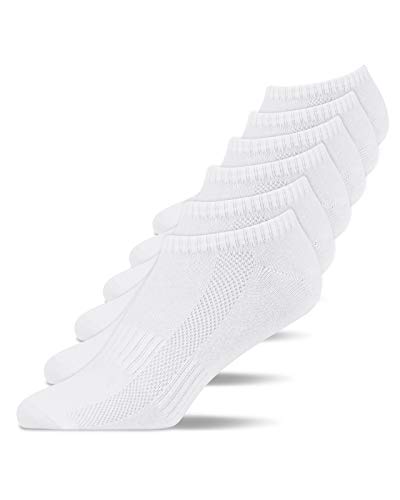 Snocks Sneaker Socken Herren Weiß Größe 47-50 6x Paar Herren Sneaker Socken Füßlinge Herren Sneakersocken Herren 47-50 Kurze Socken Sneaker