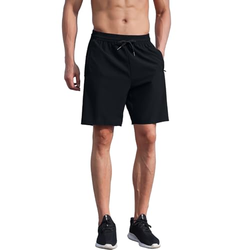 Generisch Sporthose Kurz Herren Schnell Trocknend Training Shorts Lässige Sweatshorts mit Kordelzug Herrenshorts Sportshorts Kurze Hosen für Männer Kurze Jogginghose Herren