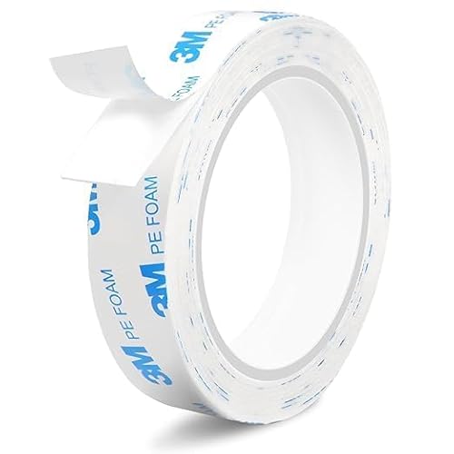 3m x 20mm Doppelseitiges Klebeband, Hochfest, Wasserdicht, Innen- und Außenbereich, für schwere Gegenstände, Bilder, PE-Schaum, Universell einsetzbar