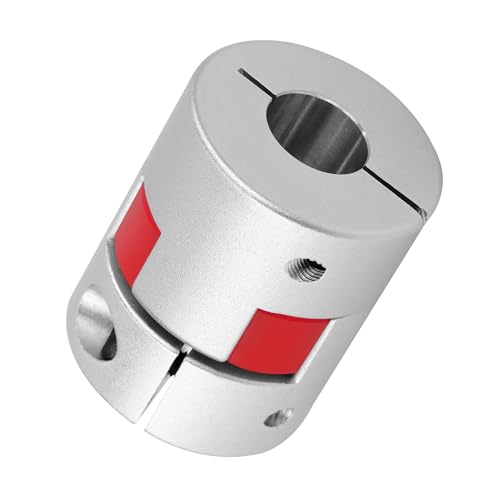 Wellenkupplung 8mm bis 8mm Wellen Flexible Elastischer Kupplungskoppler Plum Klauenkupplung Aluminiumlegierungs Pflaumen Verbindungswelle für Schrittmotor D20 L25