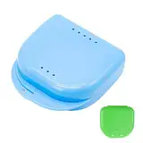 YUGUOLAN 2 Stück Zahnspangendose Kinder, Zahnschiene Box, Knirscherschiene Box, Zahnprothesen Behälter, Für Lose Zahnspange, Prothesendose Modern, Gebissdose Zahnprothesendose Lustig