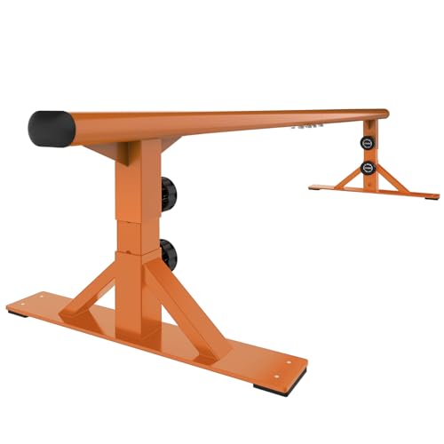 MR Skate-Rail Skateboard-Rampe Grind Rail Professionelle Skatepark Schleifschiene Verstellbare Höhe Schleifschiene für Skateboard-Schiene, Tricks Übung, Flachstange, Skate-Grind 180.3 cm