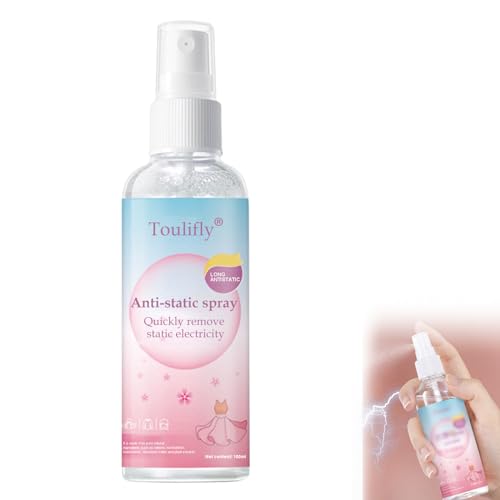 Antistatik Spray, Spray Antistatisch, Antistatik Spray Kleidung, Anti Static Spray, Antistatik Spray, für Kleidung, Textilien, Möbel und Auto, Reduziert Statische Aufladung,100ml Rosa