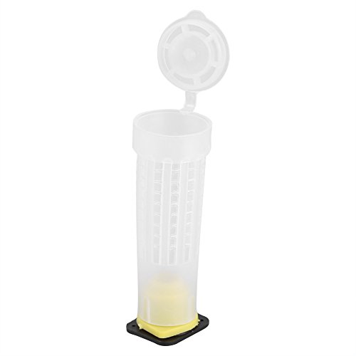 Fdit Bienenkönigin Käfige Roller Kunststoff Weiß Imkerei Königin Aufzucht Kit Cups Box Imker Werkzeugausstattung(10 pcs -weiß)