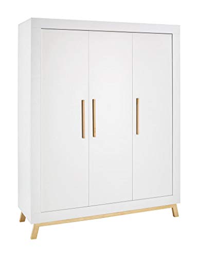 Schardt Kleiderschrank Miami White Schrank 3-türig weiß geölt | 06 796 02 03