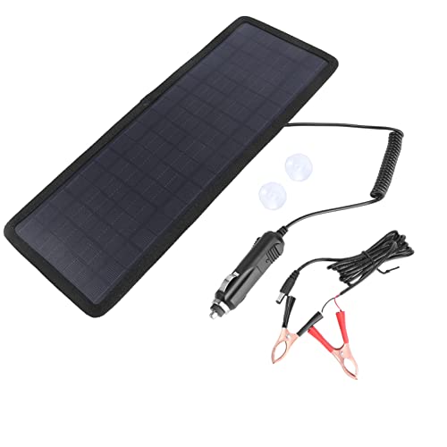 TINEASUR Batterie Solarladegerät Ladegerät Fürs Auto Auto-ladegerät Aufladbare Batterien Sonnenkollektor Batterieladegerät Für Solarpanel Solarpanel Betreuer Von Solarmodulen Black