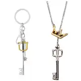 2 Pcs Kingdoms Hearts Schlüsselanhänger Halskette Game Figur Sora Cosplay Accessories Key Anhänger Jewelry (2pcs)