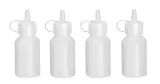 HENDI Mini-Squeeze Flasche für Soßen, 4 Stück, Spenderflasche, Soßenspender, Soßenflasche, Quetschflasche, Kein Leck, Squeeze Bottle Ketchup, Senf, Olivenöl, Polyethylen, 0,03L, ø30x(H)85mm