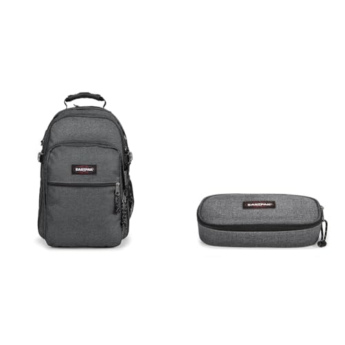 EASTPAK - TUTOR - Rucksack, 39 L, Black Denim (Grau) & OVAL Single - Federmäppchen, Black Denim (Grau)