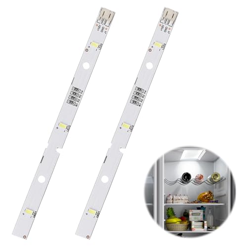 LED-Lichtleiste für Rongsheng/Hisense Kühlschrank E349766 MDDZ-162A 1629348 DC12V 2W, Ersatz-Kühlschranklampe kompatibel mit Kenwood Kühlschrank KIFF5017 KIFF5020 KIFF7017 KIFF7020 KIFF7020, 2 Stück