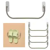 Eruceky 5 Stück Schuhregal zur Wandmontage, Schuhhalter Hängen Set, Schuhhalter faltbar Wand montiert, Schuhablage Wand Schuhhalter Faltbar, Aufbewahrungsregal Wandregal ohne Bohren (Grau)