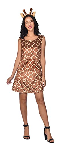 (PKT) (9910724) Adult Ladies Giraffe Lady Costume (UK 12-14)