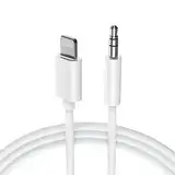 Auto Aux Kabel für iPhone 3.5mm Klinke Premium HiFi Audio Cable für Auto/Kopfhörer/Lautsprecher für Alle iOS kompatibel mit iPhone 14/14 Pro/13/13 Pro/12/12 Pro/11/11Pro/X/XS/XR/8/7 -Weiß-1M