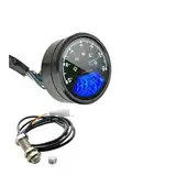 MALIYAE Armaturenbrett Display Universal LCD Digital Motorrad Tachometer Tachometer Racer Kilometerzähler 12000RPM Für 1-4 Zylinder Motorrad Gauge Instrument 12V