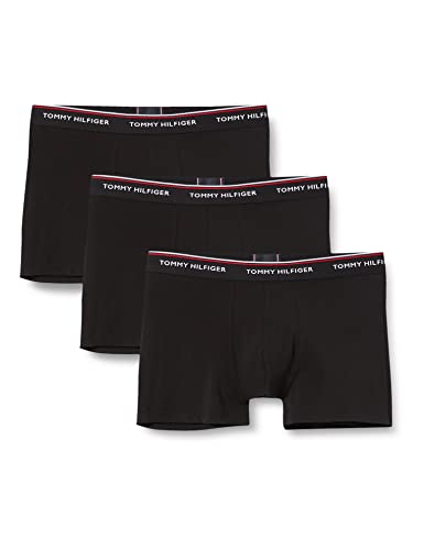 Tommy Hilfiger Herren 3er Pack Boxershorts Trunks Unterwäsche, Schwarz (Black), L