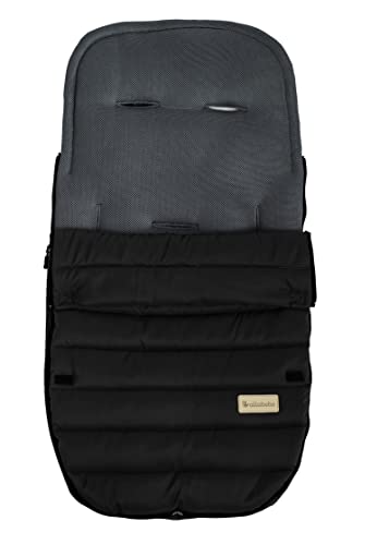 Altabebe AL2400M-02 Übergangsfußsack Microfaser mit 3D Abstandsgewebe, Pirate Black