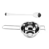 GLEAVI 1Satz Schmelztopf Schmelzschale für Butter Teiliges für Fondue und Desserts mit Praktischem Griff und Ausgüssen