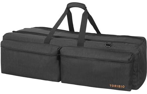 TORIBIO Teleskop-Tasche, 101,6 cm, gepolsterte Aufbewahrungstasche und Teleskop-Tragetasche für Teleskop, Teleskop-Reisetasche mit Taschen und Schnallenriemen zur einfachen Sicherung von optischem