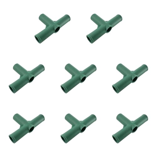 Gewächshausverbinder 19 mm, 4 Arten, stabile Unterstützung für Reben, PVC-Gewächshausrahmen, Gebäudeverbinder, Rohrverschraubung, 8 Stück