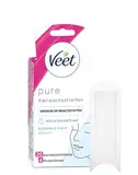 Veet PURE Kaltwachsstreifen – Geeignet für sensible Haut – Anwendung für Gesicht – Bis zu 28 Tage glatte Haut - 10 Doppelstreifen = 20 Einzelstreifen