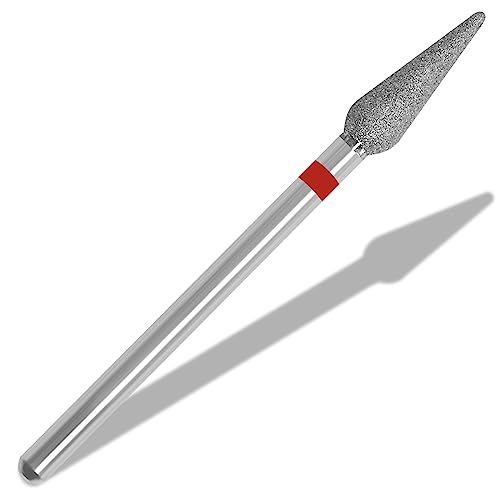 Vnjaoi Cuticle Clean Nail Drill Bit 3/32'', Russian Manicure Drill Bits Professional Safety Carbide Under Nail Cleaner Nail Bit for Cuticle Dead Skin Nail Prepare, Manicure Nail Salon (Fine)