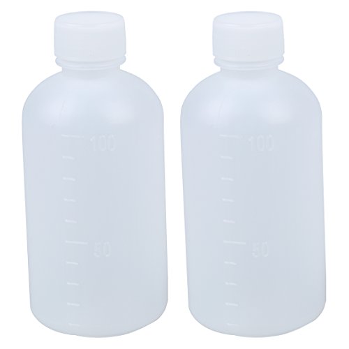 jumbans 100 ml transparente Kunststoffflasche in Zylinderform, 2 Stück