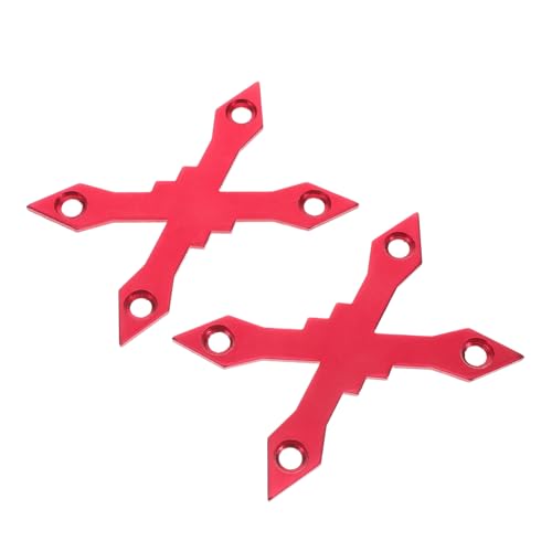Abaodam 2 Stücke Anti Dichtung Skateboard Skate Werkzeug Vorne Platte Montieren Keine Bohrer Skate Hardware Rot Aluminium