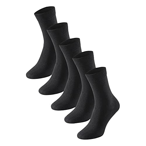 Schiesser Damen 5 Pack Strümpfe - Stay Fresh Socken, Schwarz_173208, 39-42 EU