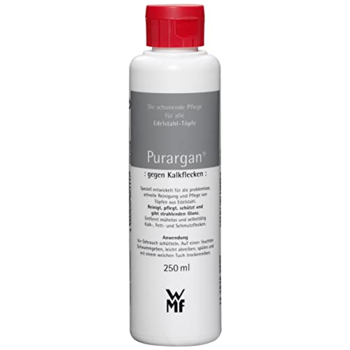 WMF Purargan Pflegemittel 250ml, Reinigungsmittel gegen Kalkflecken, für Edelstahl-Töpfe