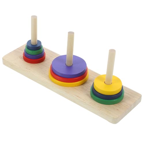 Gadpiparty Holz- Gehirn- Puzzle Türme Von Hanoi. Denksportaufgaben Für Erwachsene Lu Ban Puzzle- Ball Puzzle Entsperren Hoher Hanoi des Turms Turm Von Hanoi Brettspiel Neta Klassisch Hölzern