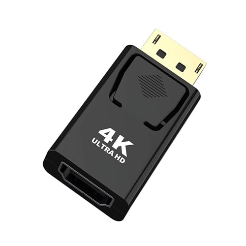 JIEYUCHU 4K DisplayPort auf HDMI Adapter, DP PC zu HDMI Monitor Konverter, HDMI zu Displayport Adapter Kompatibel mit Laptop, Monitor, TV, Projektor, mit Audioübertragung und Gute Qualität Auflösung