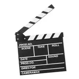 CLISPEED Feldplattenplattenspielzeuge Szene Film-Requisiten für Filmrequisiten Die Klapboard für Film Filmemachenausrüstung Filmklapper Theaterausrüstung Filmschindel hölzern Schwarz