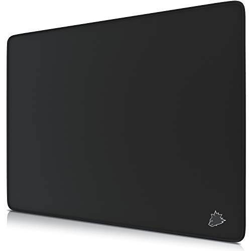 CSL-Computer TITANWOLF - XXL Speed Gaming Mauspad Titanwolf Schwarz 440 x 350mm - XXL Mousepad - Tischunterlage Large Size - verbessert Präzision und Geschwindigkeit