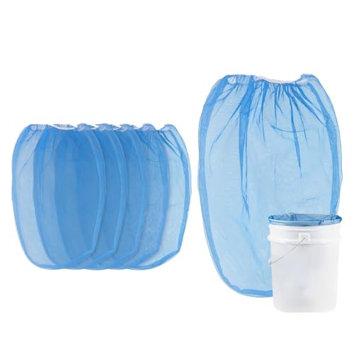 EIHI 8 Pcs Blau Farbsiebbeutel Feine Netz-Siebbeutel Regular Fine Mesh Elastic Opening Strainer Bags Mesh-Farbsiebbeutel Siebbeutel Für Farbe 5 Gallon