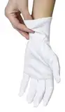 ANSMIO 3 Paar Baumwollhandschuhe, Stoffhandschuhe aus 100% Baumwolle, Trikothandschuhe, Weiche Schutzhandschuhe, Weiß (Größe M bzw.25 CM)