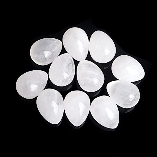 ERBRA 20 mm natürliches Ei Kristall Massage Ei Anhänger Anhänger Dekoration schöner Kristall Ornamente (Color : Rock Quartz, Size : 1pc Egg)