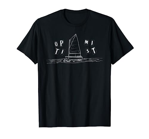 Optimist Segelboot Dinghy Opti Segeln Grafik T-Shirt