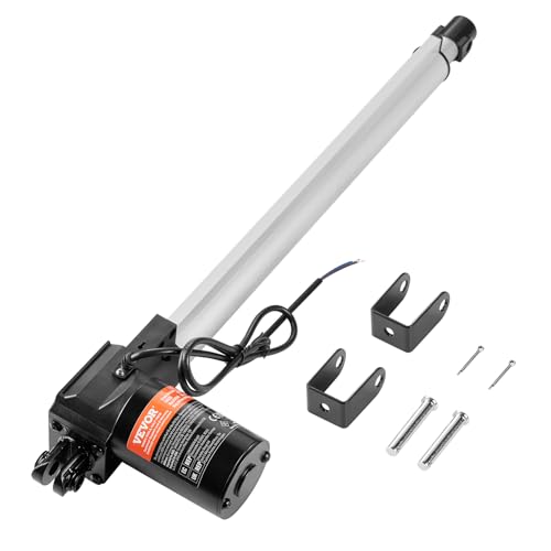 VEVOR 6000N Linear Actuator DC 12V Linearantrieb IP44 Elektrischer Linearmotor 400mm Hublänge Geräuschpegel ≤50dB Elektrische Türöffner 5mm/s Fahrgeschwindigkeit Lineartechnik Verstellantrieb