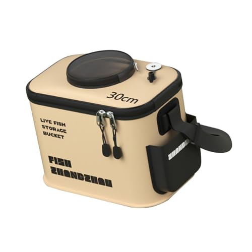 Kalttoy Fischbecken, Fischeimer, Angeltasche mit Griff, faltbare Angelbox