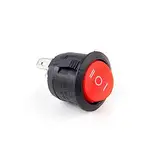 5/10 Stück KCD1 2Pin 3Pin 20mm Ein-Aus Ein-Aus-Ein SPST Runder Wippschalter 10A/250V Drucktastenschalter selbstsichernd/rastend (Color : Red-3D3Pin, Size : 5 Pcs)