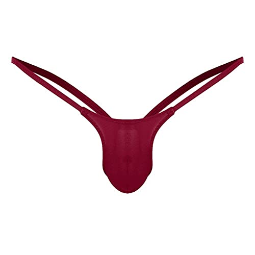 2025 - Niedrige Unterwäsche Rücken Unterhose Briefs G-String Herren Open Stand Dessous Dunkelgrün (XL)