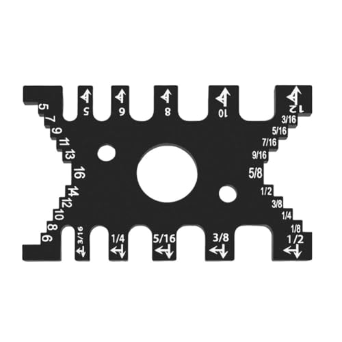iFutniew Leimschablone - Raummesser für Holzbearbeitung, Messkarte, Tiefenmessgerät aus Aluminiumlegierung für Schneider, Fräsbohrer A