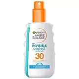 Garnier Sonnenschutz-Spray mit LSF30, Unsichtbare und wasserfeste Sonnenmilch mit kühlendem Effekt, Ambre Solaire Invisible Protect Refresh, 1 x 200 ml